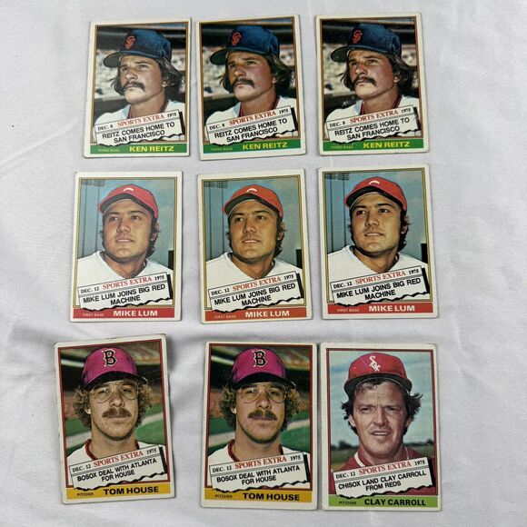 1976 Topps Traded Baseball 70 Cards Lot Poor Condition Low Grade w Multiples - Picture 5 of 8